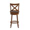 Flash Furniture Felicity Wood Classic Crossback Swivel Bar Height Barstool w/Padded Blk LeatherSoft Seat, Oak ES-UN1-29-OAK-GG - alternate 7